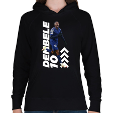 PRINTFASHION Dembele - Női kapucnis pulóver - Fekete női pulóver, kardigán