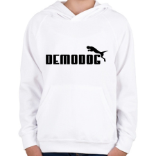 PRINTFASHION Demodog - Gyerek kapucnis pulóver - Fehér gyerek pulóver, kardigán