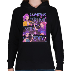 PRINTFASHION Demon Hunters - Női kapucnis pulóver - Fekete