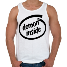 PRINTFASHION Demon Inside - Férfi atléta - Fehér