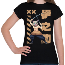 PRINTFASHION demon slayer Inosuke  - Női póló - Fekete