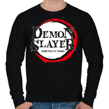 PRINTFASHION Demon Slayer Kimetsu No Yaiba - Férfi pulóver - Fekete férfi pulóver, kardigán