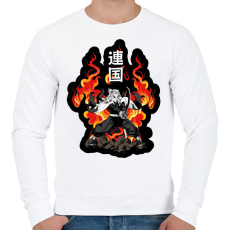 PRINTFASHION Demon Slayer Kyōjurō Rengoku - Férfi pulóver - Fehér