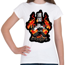 PRINTFASHION Demon Slayer Kyōjurō Rengoku - Női póló - Fehér női póló