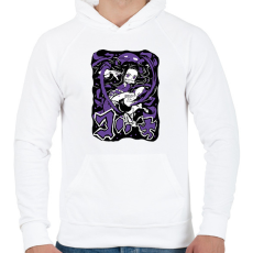 PRINTFASHION Demon Slayer Nezuko Kamado - Férfi kapucnis pulóver - Fehér