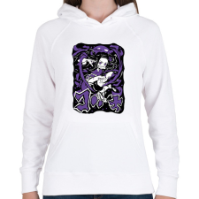 PRINTFASHION Demon Slayer Nezuko Kamado - Női kapucnis pulóver - Fehér női pulóver, kardigán