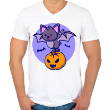 PRINTFASHION Denevér - Férfi V-nyakú póló - Fehér férfi póló