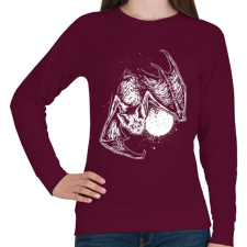 PRINTFASHION Denevér - Női pulóver - Bordó női pulóver, kardigán