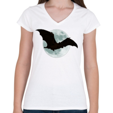 PRINTFASHION Denevér - Női V-nyakú póló - Fehér