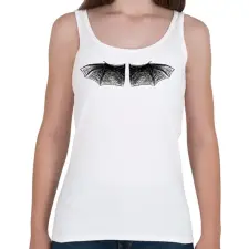 PRINTFASHION Denevérszárny (fekete-fehér) - Női atléta - Fehér női trikó