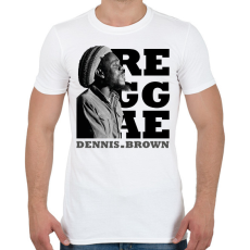 PRINTFASHION Dennis Brown - Férfi póló - Fehér