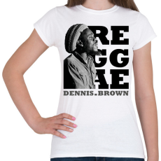 PRINTFASHION Dennis Brown - Női póló - Fehér