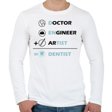 PRINTFASHION Dentist (black) - Férfi hosszú ujjú póló - Fehér