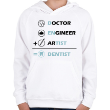 PRINTFASHION Dentist (black) - Gyerek kapucnis pulóver - Fehér gyerek pulóver, kardigán