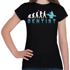 PRINTFASHION Dentist evolution - Női póló - Fekete női póló