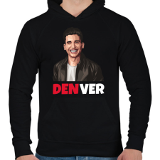 PRINTFASHION DENVER - Férfi kapucnis pulóver - Fekete férfi pulóver, kardigán