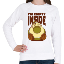 PRINTFASHION Depis avokádó - Női pulóver - Fehér női pulóver, kardigán