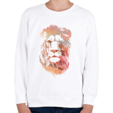 PRINTFASHION Desert lion - Gyerek pulóver - Fehér gyerek pulóver, kardigán
