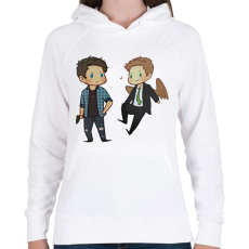 PRINTFASHION Destiel // Deancas - Női kapucnis pulóver - Fehér