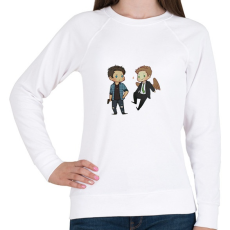 PRINTFASHION Destiel // Deancas - Női pulóver - Fehér