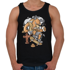 PRINTFASHION Deszkás bika - Férfi atléta - Fekete