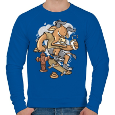 PRINTFASHION Deszkás bika - Férfi pulóver - Királykék férfi pulóver, kardigán