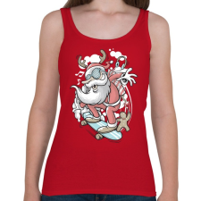 PRINTFASHION Deszkás Télapó - Női atléta - Cseresznyepiros női trikó