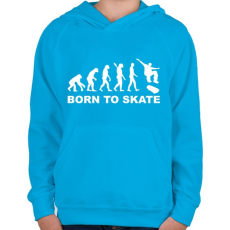PRINTFASHION Deszkázni születtem  - Gyerek kapucnis pulóver - Azúrkék