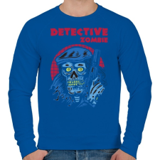 PRINTFASHION Detektív zombi - Férfi pulóver - Királykék férfi pulóver, kardigán