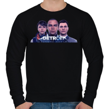 PRINTFASHION Detroit become human - Férfi pulóver - Fekete férfi pulóver, kardigán
