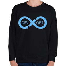 PRINTFASHION Dev Ops - Gyerek pulóver - Fekete