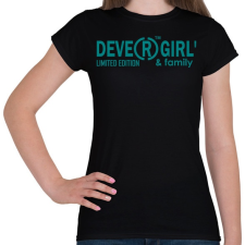 PRINTFASHION devergirl - Női póló - Fekete női póló
