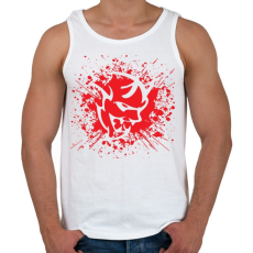 PRINTFASHION Devil face - Férfi atléta - Fehér