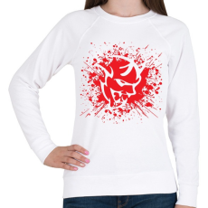 PRINTFASHION Devil face - Női pulóver - Fehér