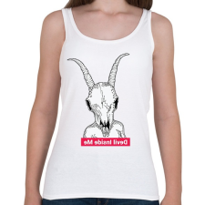 PRINTFASHION Devil inside me (tükörben olvasható felirat)  - Női atléta - Fehér női trikó