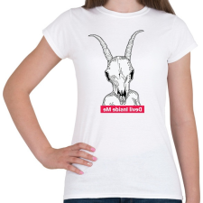 PRINTFASHION Devil inside me (tükörben olvasható felirat) - Női póló - Fehér női póló