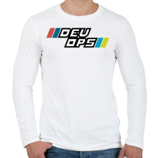 PRINTFASHION DEVOPS - Férfi hosszú ujjú póló - Fehér