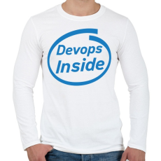 PRINTFASHION DevOps Inside - Férfi hosszú ujjú póló - Fehér