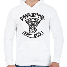 PRINTFASHION DHE - Férfi kapucnis pulóver - Fehér