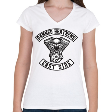 PRINTFASHION DHE - Női V-nyakú póló - Fehér női póló