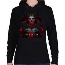 PRINTFASHION Diablo 4 game - Női kapucnis pulóver - Fekete