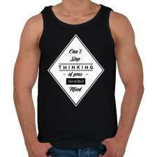 PRINTFASHION Diamond mind - Férfi atléta - Fekete atléta, trikó