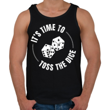 PRINTFASHION Dice baby - Férfi atléta - Fekete atléta, trikó