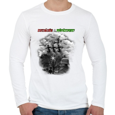 PRINTFASHION Dicsőség a Hősöknek!  - Férfi hosszú ujjú póló - Fehér férfi póló