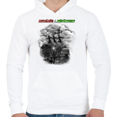 PRINTFASHION Dicsőség a Hősöknek!  - Férfi kapucnis pulóver - Fehér