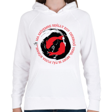 PRINTFASHION Didergő vers - Haiku - Női kapucnis pulóver - Fehér