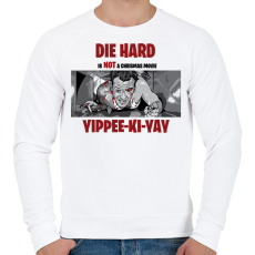 PRINTFASHION Die Hard - Férfi pulóver - Fehér