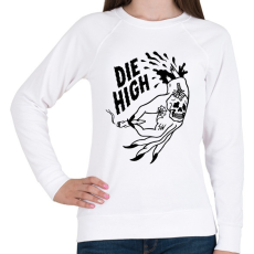 PRINTFASHION Die High 420 - Női pulóver - Fehér
