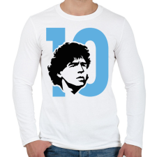 PRINTFASHION Diego 10 - Férfi hosszú ujjú póló - Fehér férfi póló