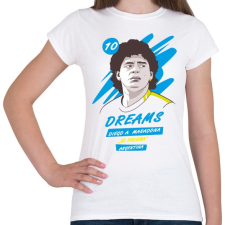 PRINTFASHION Diego Maradona 1 - Női póló - Fehér női póló